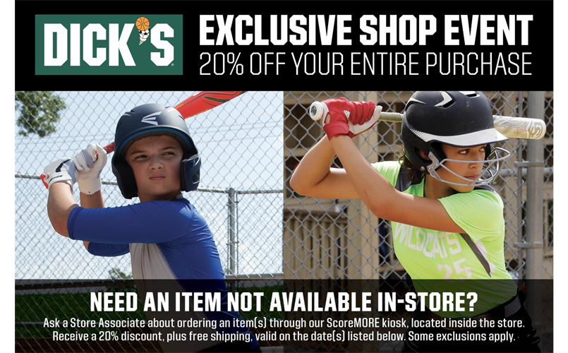 20% Off at Dick's January 17-20, 2025 